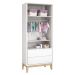 Jogo de Quarto para Bebê Completo 2 Portas Classic New Branco Fosco com Natural - MoveisAqui