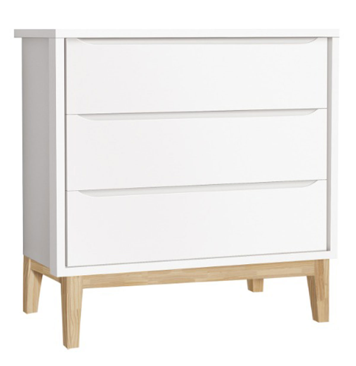 Jogo de Quarto para Bebê Completo 2 Portas Classic New Branco Fosco com Natural - Reller
