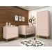 Jogo de Quarto para Bebê Completo 2 Portas Classic New Rosa Fosco com Madeira - Reller