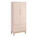 Jogo de Quarto para Bebê Completo 2 Portas Classic New Rosa Fosco com Natural - MoveisAqui