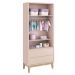 Jogo de Quarto para Bebê Completo 2 Portas Classic New Rosa Fosco com Natural - MoveisAqui