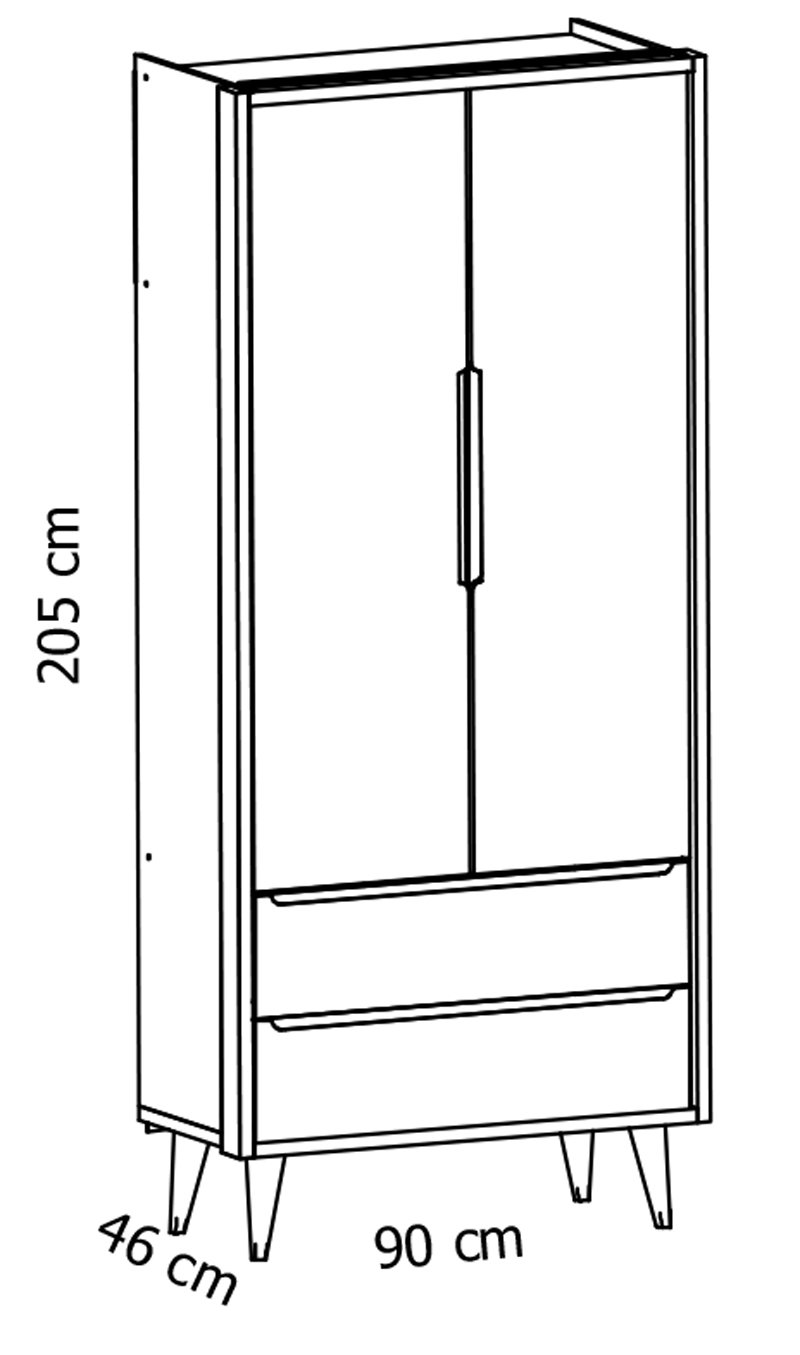 Jogo de Quarto para Bebê Completo 2 Portas Théo New Areia Fosco com Natural - Reller