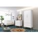 Jogo de Quarto para Bebê Completo 2 Portas Théo New Branco Fosco com Natural - Reller