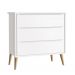 Jogo de Quarto para Bebê Completo 2 Portas Théo New Branco Fosco com Natural - Reller