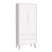 Jogo de Quarto para Bebê Completo 2 Portas Théo New Branco Fosco com Natural - Reller