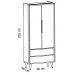 Jogo de Quarto para Bebê Completo 2 Portas Théo New Branco Fosco com Natural - Reller