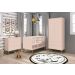 Jogo de Quarto para Bebê Completo 2 Portas Théo New Rosa Fosco com Madeira - Reller