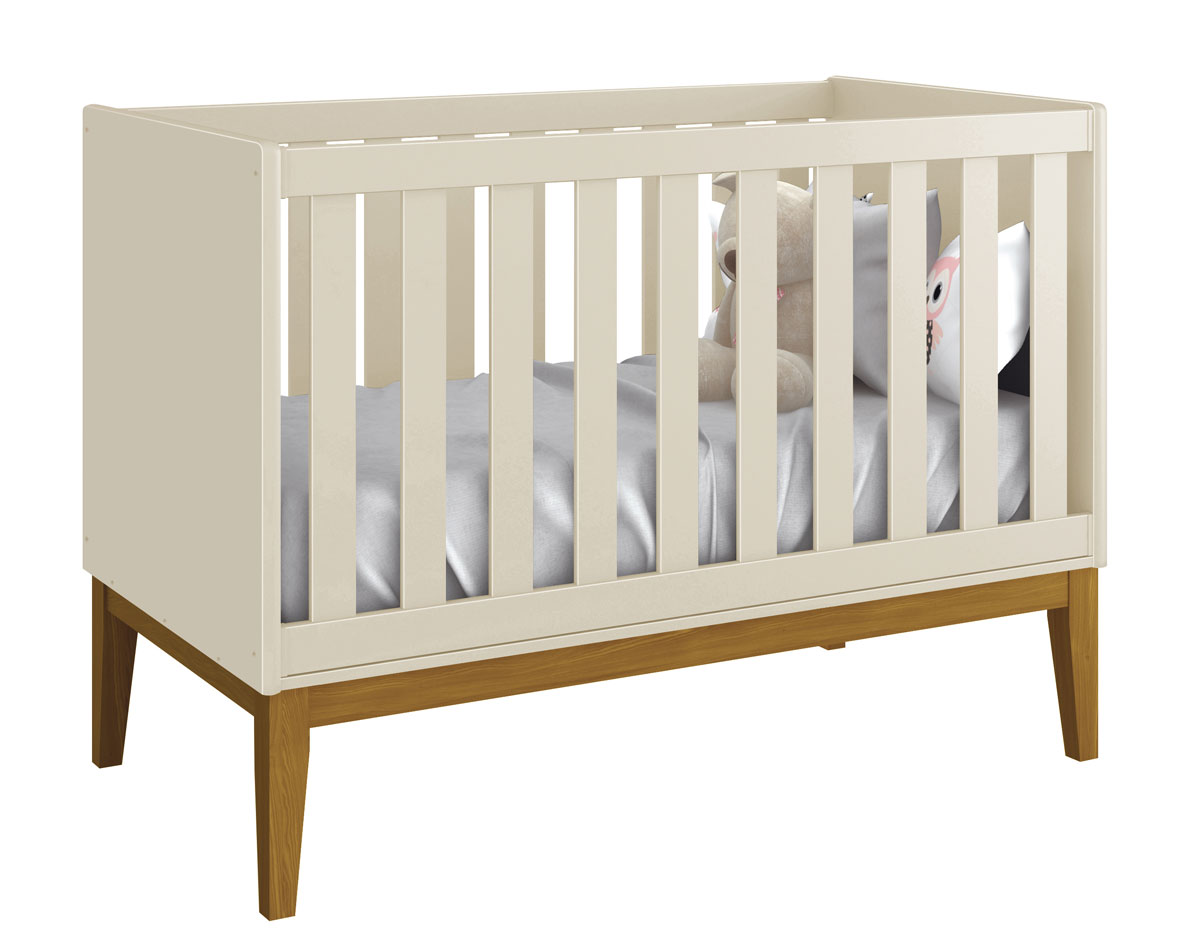 Jogo de Quarto para Bebê Completo 3 Portas Classic New Areia Fosco com Madeira - Reller