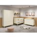 Jogo de Quarto para Bebê Completo 3 Portas Classic New Areia Fosco com Natural - MoveisAqui