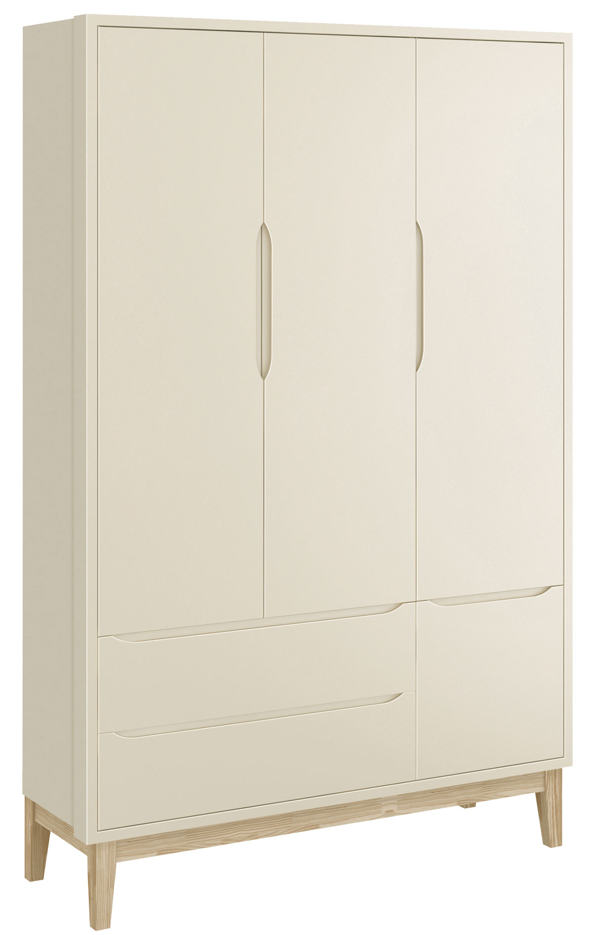 Jogo de Quarto para Bebê Completo 3 Portas Classic New Areia Fosco com Natural - Reller