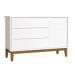 Jogo de Quarto para Bebê Completo 3 Portas Classic New Branco Fosco com Madeira - Reller