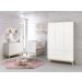 Jogo de Quarto para Bebê Completo 3 Portas Classic New Branco Fosco com Natural - MoveisAqui