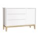 Jogo de Quarto para Bebê Completo 3 Portas Classic New Branco Fosco com Natural - MoveisAqui