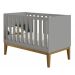 Jogo de Quarto para Bebê Completo 3 Portas Classic New Cinza Fosco com Madeira - MoveisAqui