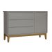 Jogo de Quarto para Bebê Completo 3 Portas Classic New Cinza Fosco com Madeira - MoveisAqui