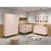 Jogo de Quarto para Bebê Completo 3 Portas Classic New Rosa Fosco com Madeira - MoveisAqui