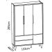 Jogo de Quarto para Bebê Completo 3 Portas Théo New Branco Fosco com Natural - MoveisAqui