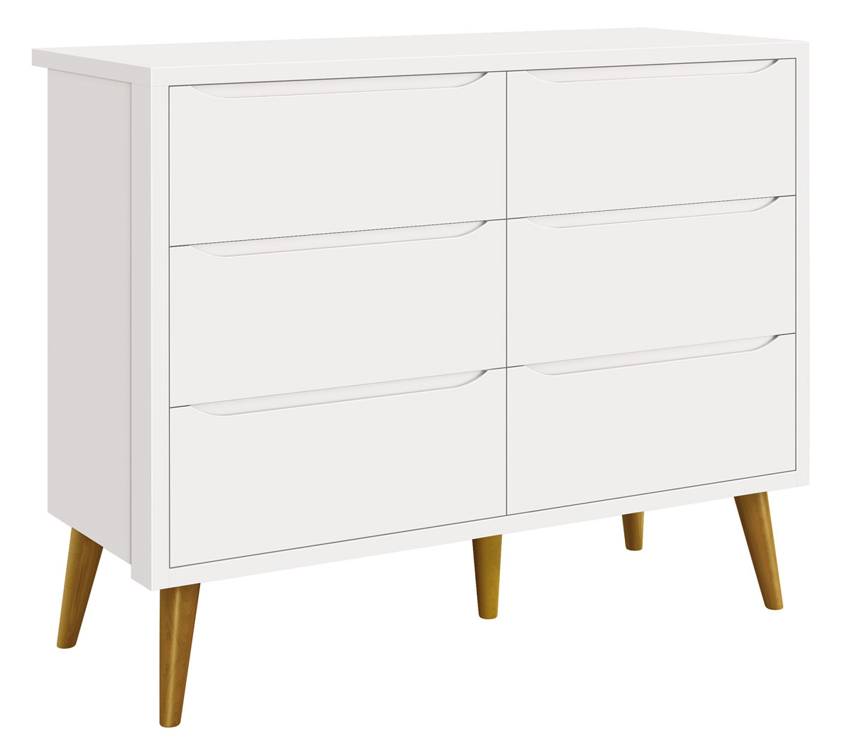 Jogo de Quarto para Bebê Théo New Branco Fosco com Madeira - Reller