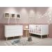 Jogo de Quarto para Bebê Théo New Branco Fosco com Natural - MoveisAqui