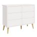 Jogo de Quarto para Bebê Théo New Branco Fosco com Natural - MoveisAqui
