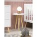 Mesinha Lateral Theo Branco Fosco com Natural - Reller