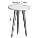 Mesinha Lateral Theo Branco Fosco com Natural - Reller