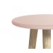 Mesinha Lateral Theo Rosa Fosco com Natural - Reller
