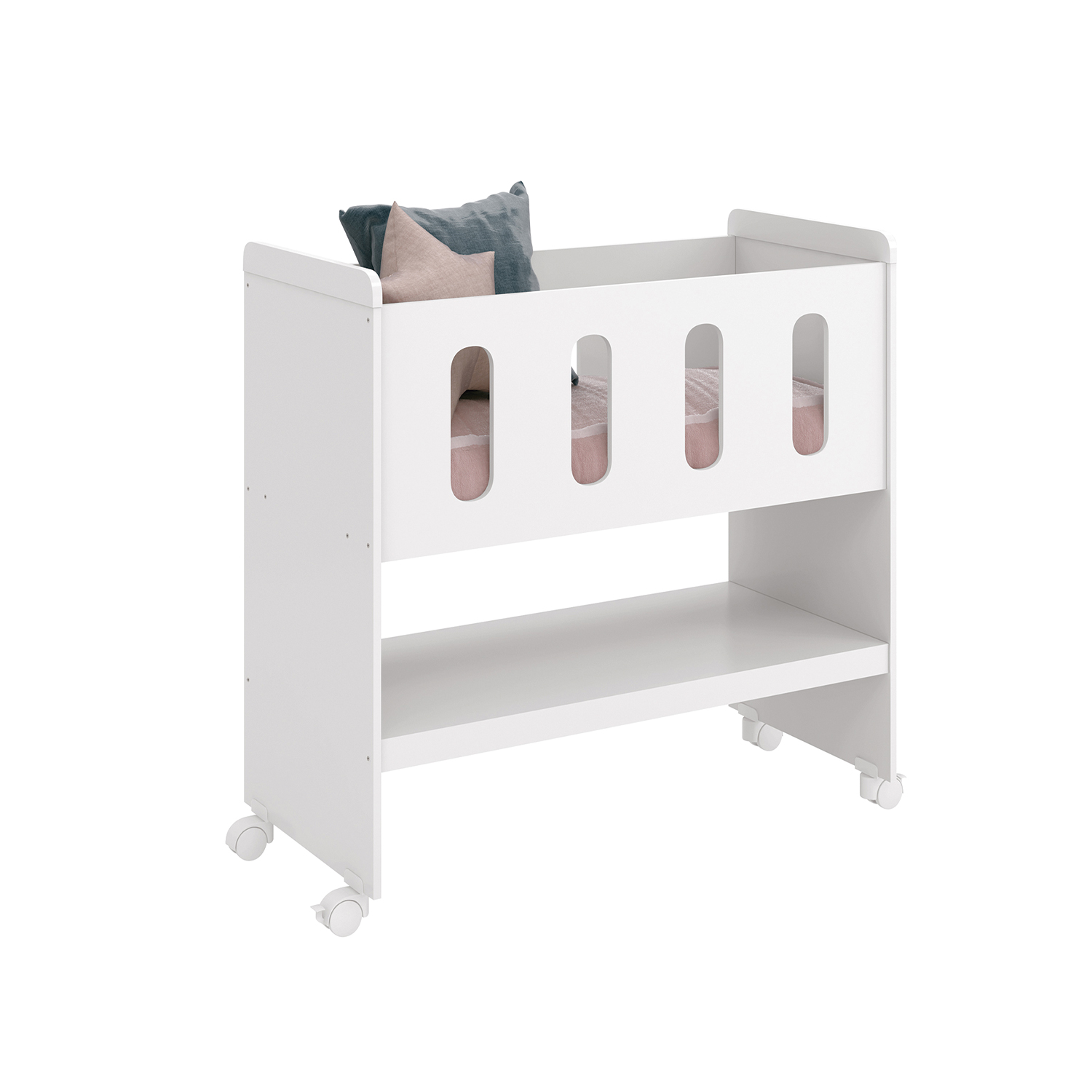 Mini Berço 3 em 1 Zain/Moisés Branco Fosco - Reller