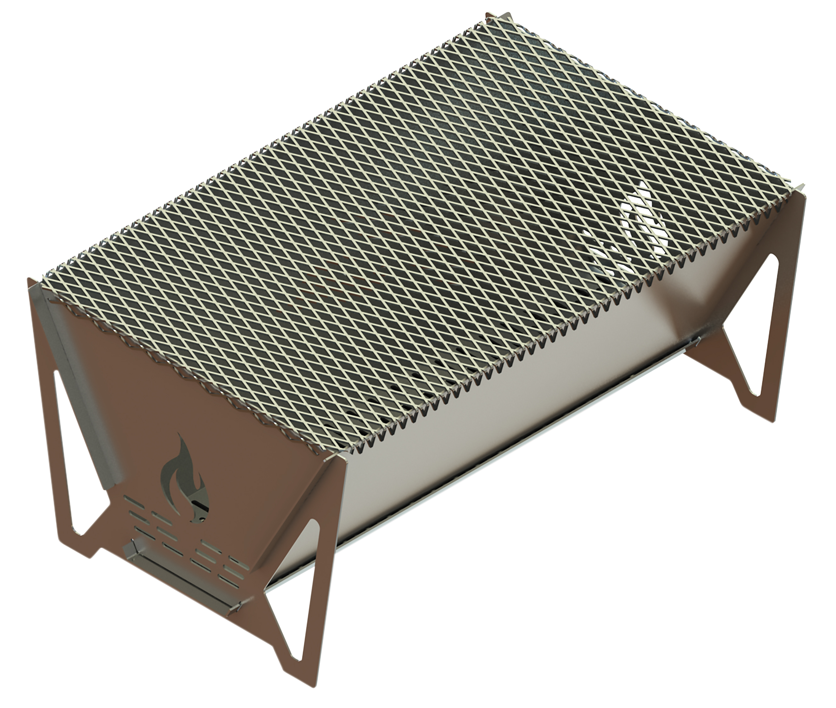 Churrasqueira Desmontável Portátil com Chapa Galvanizada 1,55mm - 45 cm