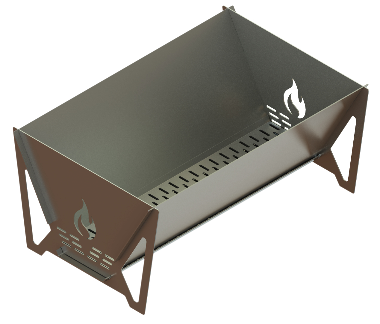 Churrasqueira Desmontável Portátil com Chapa Galvanizada 1,55mm - 45 cm