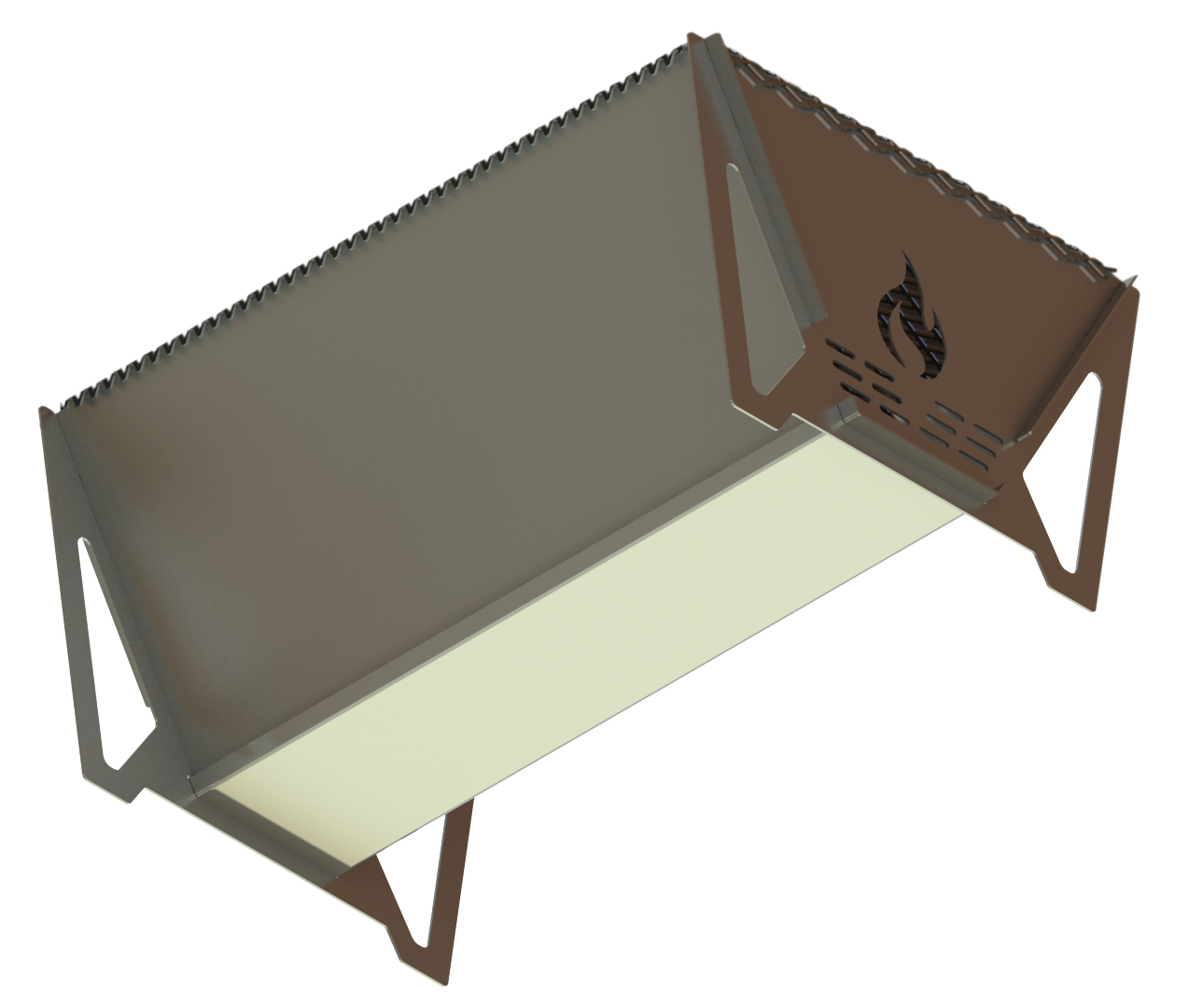 Churrasqueira Desmontável Portátil com Chapa Galvanizada 1,55mm - 45 cm