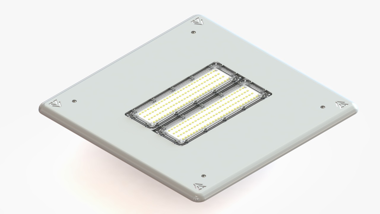 Luminária Posto de Combustível 100W Linha Combate Led Osram 9000lm RJ Iluminação IP66