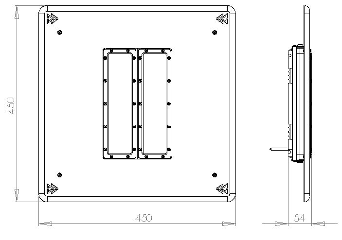 Luminária Posto de Combustível 100W Linha Combate Led Osram 9000lm RJ Iluminação IP66