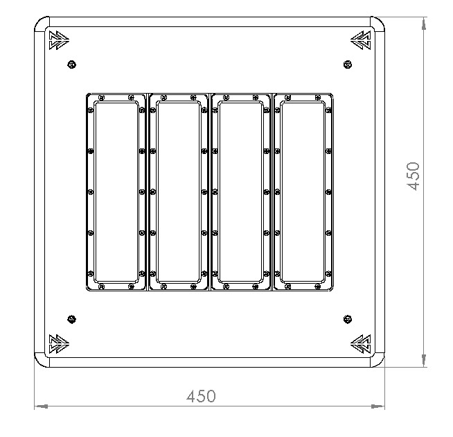 Luminária Posto de Combustível 400W - Linha Combate Led Osram 36000lm IP66