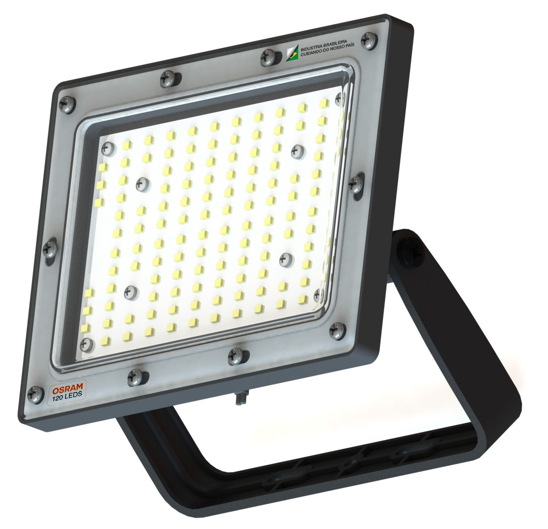 Refletor 200w Led Osram 18000lm Bivolt Ip66 Slim 6500k Alta Qualidade