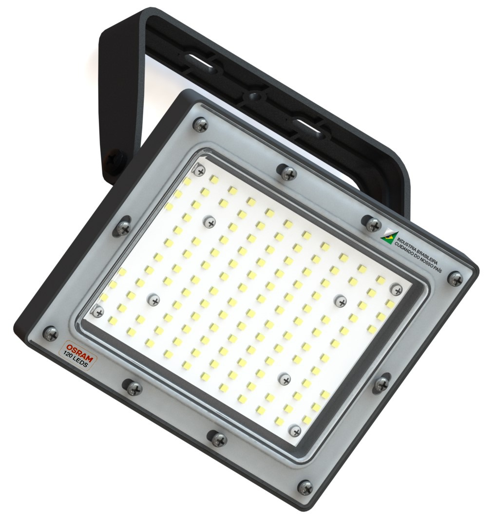 Refletor 200w Led Osram 18000lm Bivolt Ip66 Slim 6500k Alta Qualidade