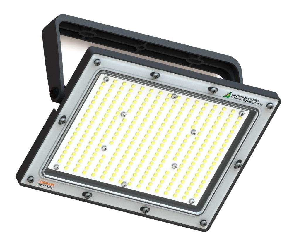 Refletor 400w Led Osram 36000lm Slim Bivolt Ip66 Branco Frio