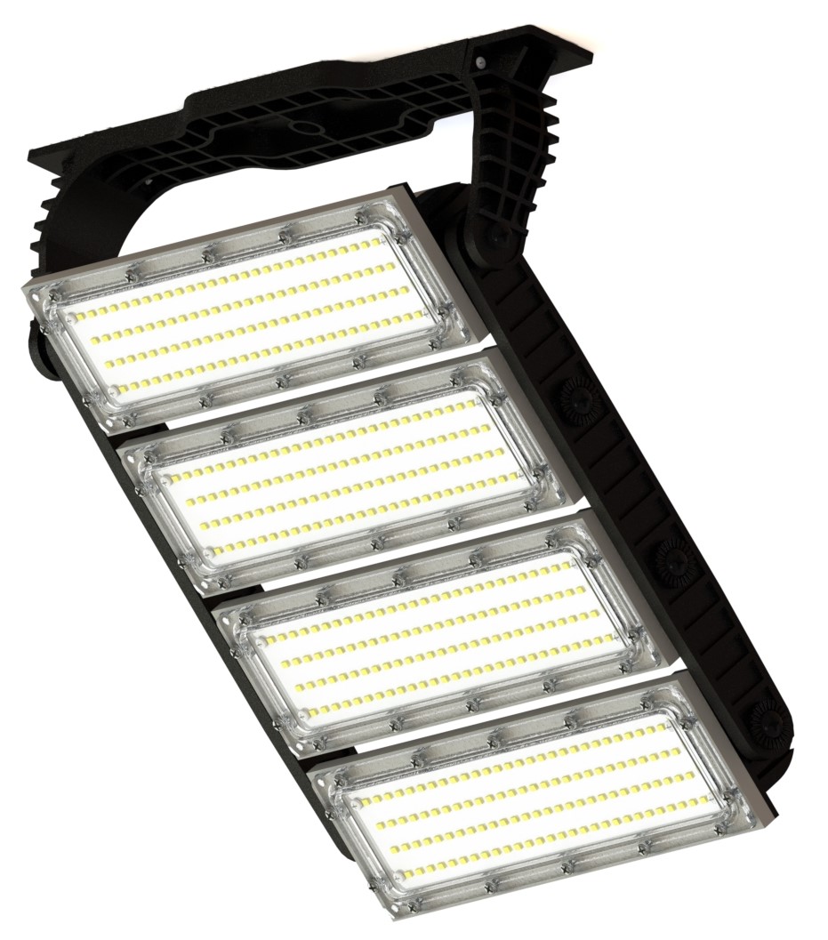 Refletor 600w Led Osram Ip66 Campo Society Quadra Futebol Carcaça Preto Luz Branco-frio 110v/220v