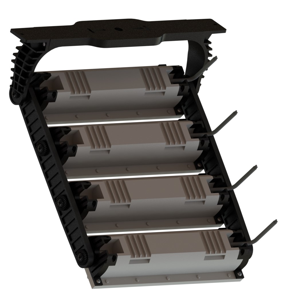 Refletor 600w Led Osram Ip66 Campo Society Quadra Futebol Carcaça Preto Luz Branco-frio 110v/220v