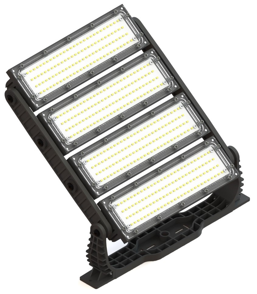 Refletor 600w Led Osram Ip66 Campo Society Quadra Futebol Carcaça Preto Luz Branco-frio 110v/220v