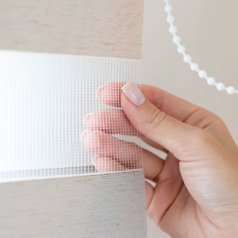 Persiana Double Vision Bege - 1,30m x 1,40m