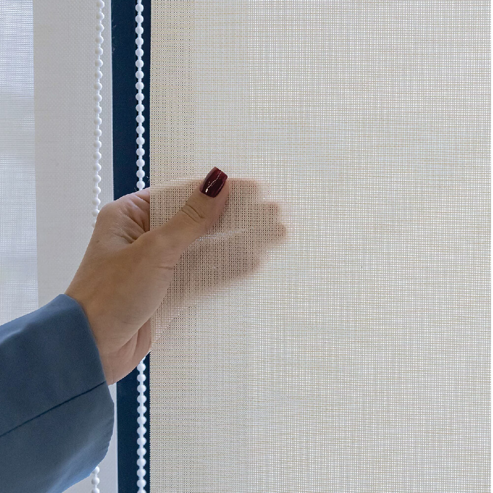 Persiana Rolo Screen 3% Bege - 1,30m x 1,50m