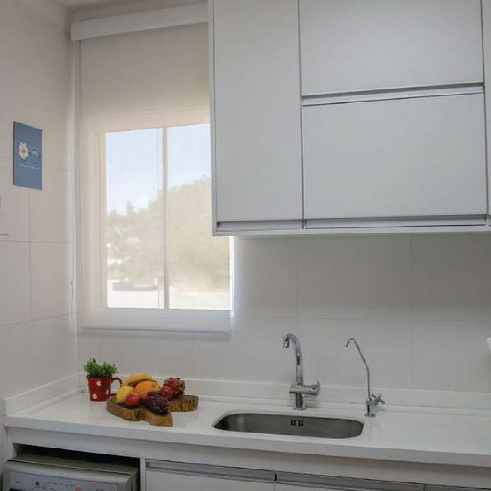 Persiana Rolo Screen 3% Branco - 1,60m x 1,30m