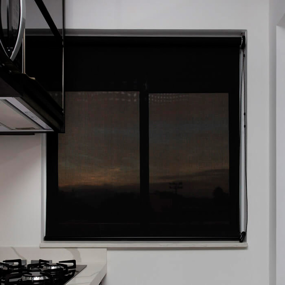 Persiana Rolo Screen 3% Preto - 2,70m x 1,90m