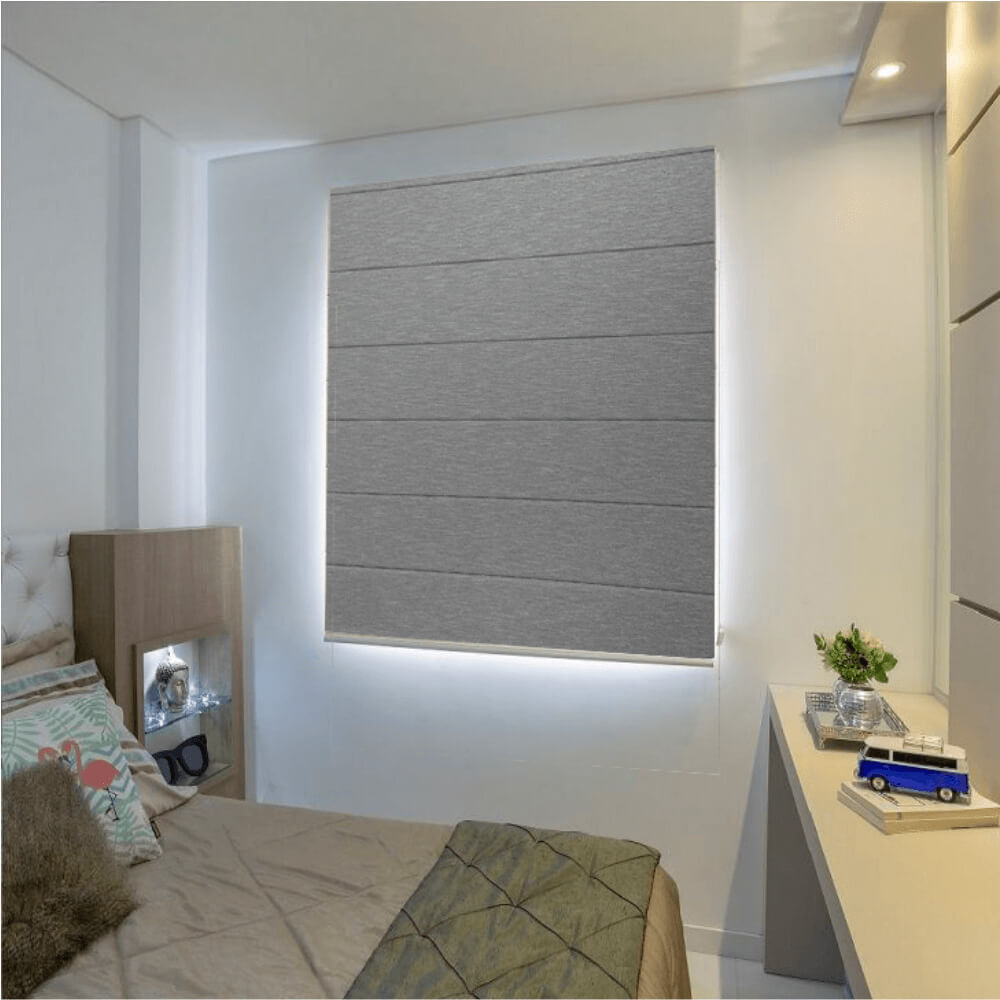 Persiana Romana Blackout Cinza - 2,40m x 2,50m