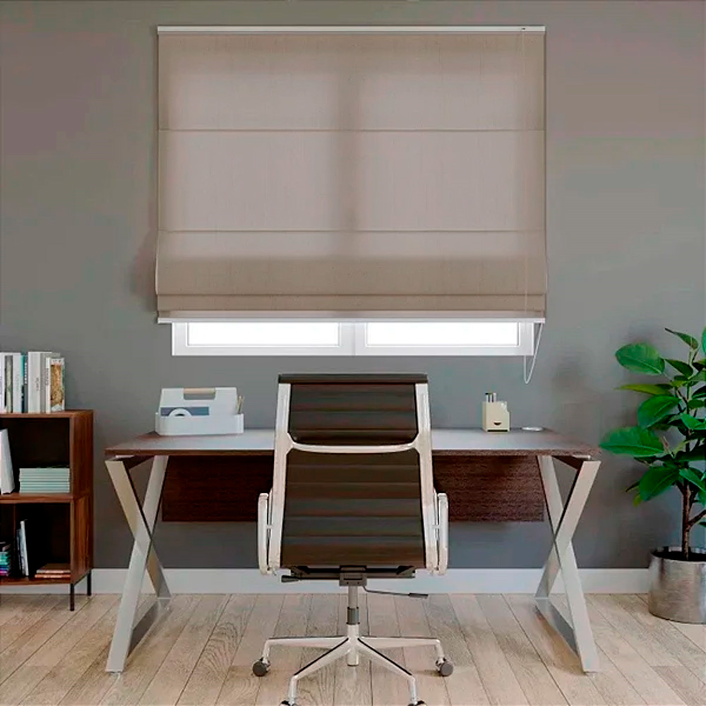 Persiana Romana Translucida Marrom - 2,40m x 1,60m