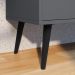 Aparador Buffet 3 Portas Moderno 90 cm Cantinho Café Sala Estar Jantar Recepção Pequena Wood New- Cinza/ Cinamomo - RPM Móveis