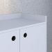 Aparador Buffet Balcão Compacto 90 cm Multiuso Decoração Sala Jantar Estar Escritório Wood New- Branco - RPM Móveis