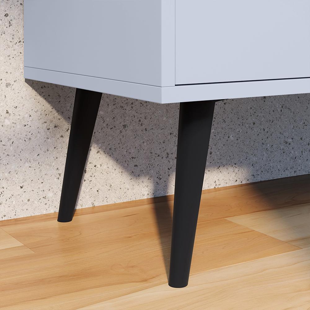 Aparador Buffet Balcão Compacto 90 cm Multiuso Decoração Sala Jantar Estar Escritório Wood New- Branco - RPM Móveis