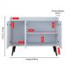 Aparador Buffet Balcão Compacto 90 cm Multiuso Decoração Sala Jantar Estar Escritório Wood New- Branco - RPM Móveis
